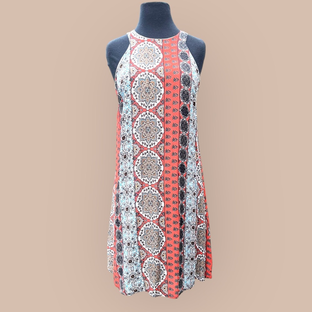 Ces Femme Multicolored Sleeveless Mini Sheath Dress | Women’s M